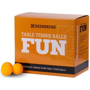 Tafeltennisballen Oranje Heemskerk Fun - Per 100 Stuks