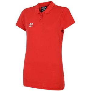 Umbro Dames/Dames Club Essential Poloshirt (38 DE) (Vermiljoen/Wit)