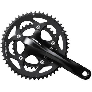 Crankstel 2 x 10 speed Shimano Road FC-RS400 - 175/50-34 holle as - zwart