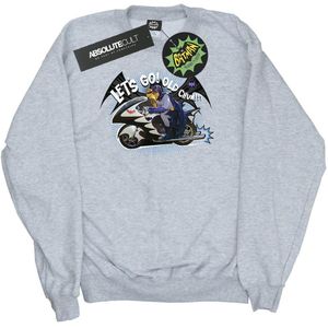 DC Comics Jongens Batman TV-serie Bat Bike Sweatshirt (128) (Sportgrijs)