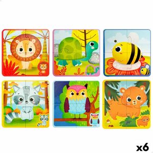 Kinderpuzzel Lisciani Tactiel 24 Onderdelen 16 x 0,1 x 16 cm (6 Stuks)