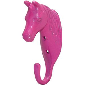 Perry Equestrian Paardenhoofd Enkele Stabiel/Muurhaak  (Roze)