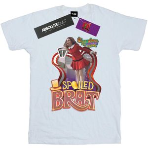 Willy Wonka And The Chocolate Factory Heren Verwend Brat T-Shirt (5XL) (Wit)