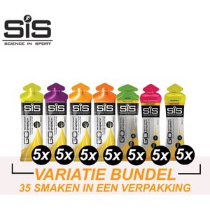Science in Sport | SiS Go Isotonic Energiegel | 35x60 ml | Variatie pack bundel | Running gel met 22g koolhydraten