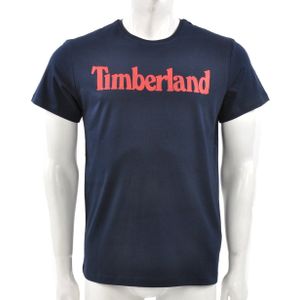 Timberland - Seasonal Linear Logo tee Slim fit  - Blauw t-shirt - M