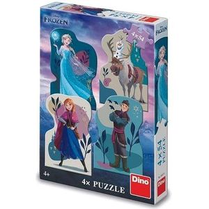 Dino Puzzel - Disney Frozen - 4 x 54 Stukjes