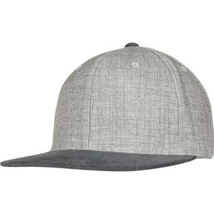 Flexfit by Yupoong Unisex Melange Velours Snapback Cap  (Grijs/Grijs)