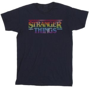 Netflix Girls Stranger Things Rainbow Dot Logo Cotton T-Shirt