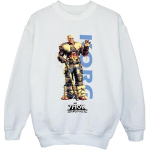 Marvel Meisjes Thor Love And Thunder Korg Wave Sweatshirt (140-146) (Wit)