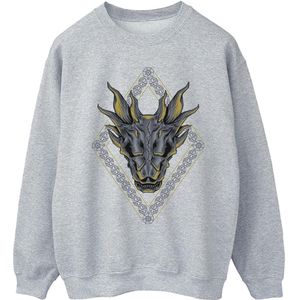 Game Of Thrones: House Of The Dragon Heren Sweatshirt met Drakenpatroon (5XL) (Sportgrijs)