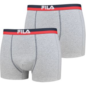 Fila - Man Boxer Elastic Band 2-pack - Grijze Boxershorts - XL