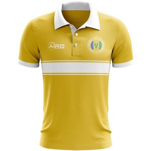 Saint Vincent and The Grenadines Concept Stripe Polo Shirt (Yellow)