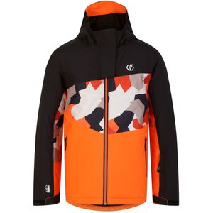 Dare 2B Kinder/Kinder Humour II Geo Camo Ski-jas (128) (Papegaaiduikers Oranje/Zwart)