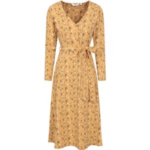 Mountain Warehouse Dames/Dames Santorini Floral Midi Dress met lange mouwen (42 DE) (Mosterd)