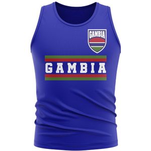 Gambia Core Football Country Sleeveless Tee (Royal)