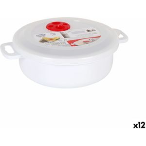 Lunchtrommel met Deksel voor Magnetron Dem 1,5 L (12 Stuks)