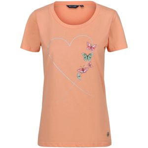 Regatta Dames/Dames Filandra VII Vlinders T-Shirt (36 DE) (Papaja Punch)