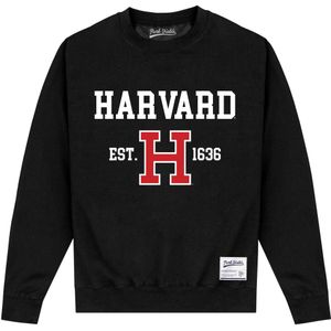 Harvard University Uniseks volwassen Sweatshirt Est 1636 (4XL) (Zwart)