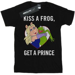 Disney Dames/Dames The Muppets Kiss A Frog Katoenen Vriendje T-shirt (3XL) (Zwart)