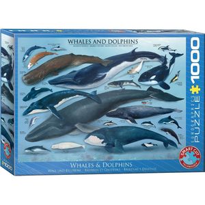 Puzzel Eurographics - Dolfijnen en walvissen, 1000 stukjes