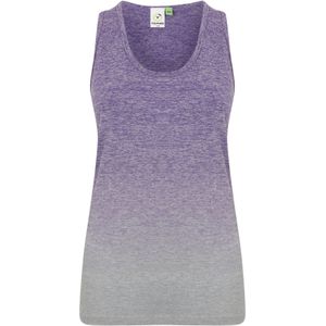 Tombo Vrouwen/dames Naadloos uitfaden Mouwloos Vest (2XS/XS) (Paars/lichtgrijs mergel)