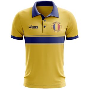 Romania Concept Stripe Polo Shirt (Yellow)
