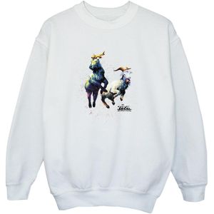 Marvel Meisjes Thor Love And Thunder Toothgnasher Flames Sweatshirt (152-158) (Wit)
