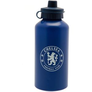 Chelsea FC Crest Aluminium Waterfles (, ) (Koningsblauw/Wit)