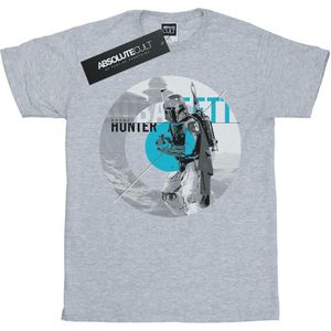 Star Wars Jongens Boba Fett Bounty Hunter Cirkel T-Shirt (128) (Sportgrijs)