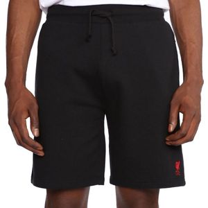 Liverpool FC Heren Crest Sweat Shorts (S) (Zwart)