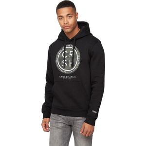 Crosshatch Heren Camfar Hoodie (L) (Zwart)