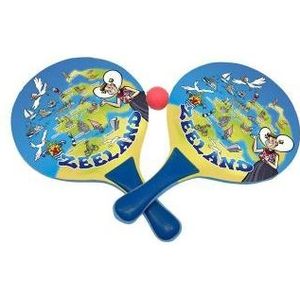 Summertime Beachball Set Zeeland - Kinder beachballset met Zeeuwse kaart en attracties - Inclusief bal en net