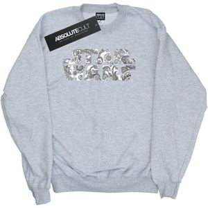 Star Wars Sweatshirt met ornamenteel logo voor meisjes (128) (Sportgrijs)