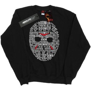 Friday 13th Heren Jason Tekst Masker Sweatshirt (XL) (Zwart)