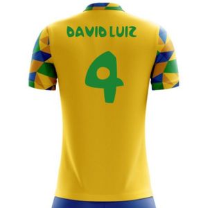 2022-2023 Brazil Home Concept Football Shirt (David Luiz 4) - Kids