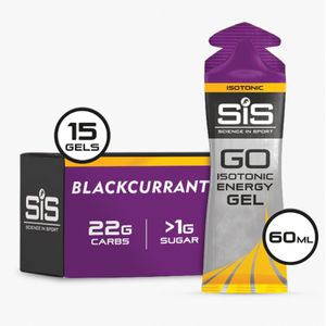 SiS Energygel Go Isotonic | Energie gel | Isotone Sportgel | Black currant | (15 Gels)