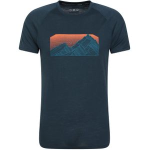 Mountain Warehouse Heren Quest Mountain Thermal T-Shirt (XXS) (Marine)