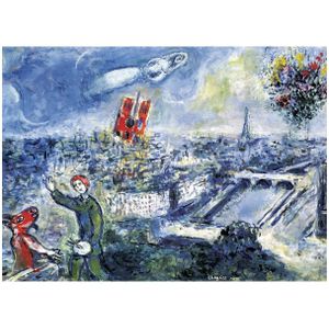 Puzzel Eurographics - Marc Chagall: Le Bouquet de Paris, 1000 stukjes