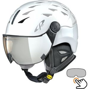 CP Cuma skihelm wit - meekleurend vizier (7 Keuzes)