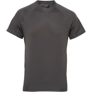 Tri Dri Mens Panelled T-Shirt met korte mouwen (2XL) (Houtskool)