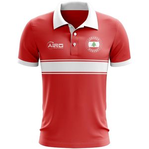 Lebanon Concept Stripe Polo Shirt (Red)