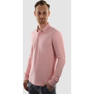 Strijkvrij Poloshirt - Roze