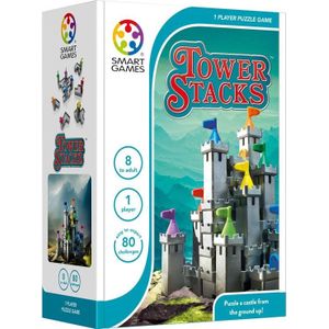 Smartgames Tower Stacks - Bouw een kasteel met 80 opdrachten voor jong en oud