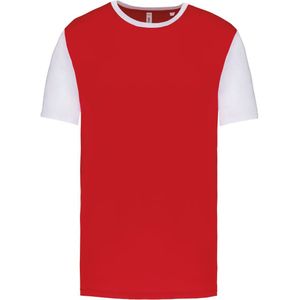 Proact - Tweekleurig Herenshirt - Rood/Wit - Korte Mouwen