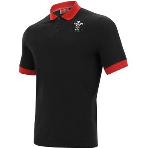 Katoenen piqué poloshirt Pays de galles rugby 2020/21
