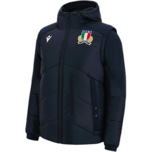 Macron - Italië Rugby 2022/23 - Donsjack - Blauw - Afneembare Mouwen
