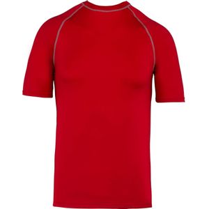 PROACT - Functioneel T-shirt - Sporty Red - Korte Mouwen - Anti-UV-bescherming PA4007