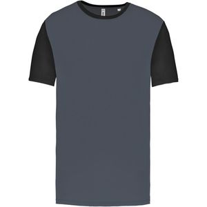 Proact - Tweekleurig Herenshirt - Grey/Black - Korte Mouwen - 3XL