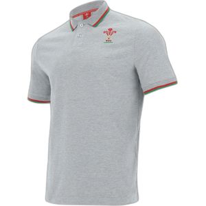 Katoenen piqué poloshirt Pays de galles rugby 2020/21
