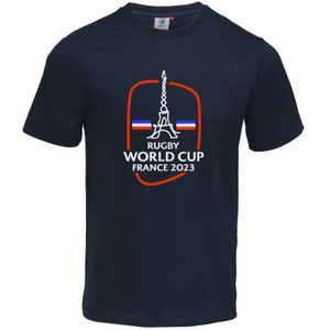 Rugby wereldbeker t-shirt Frankrijk 2023 eiffeltoren